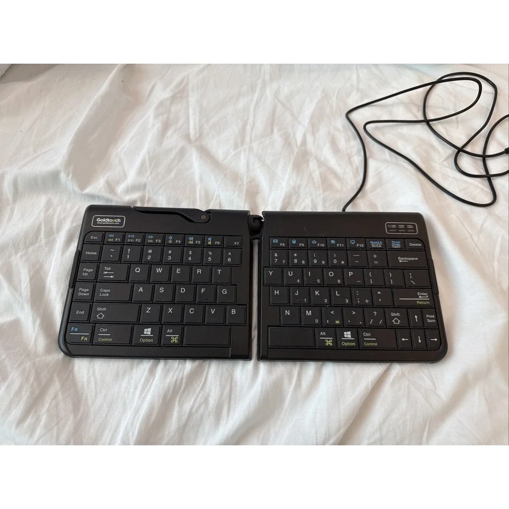 Goldtouch SK-2721 Folding USB Ergonomic Keyboard Compact Black Mac & PC